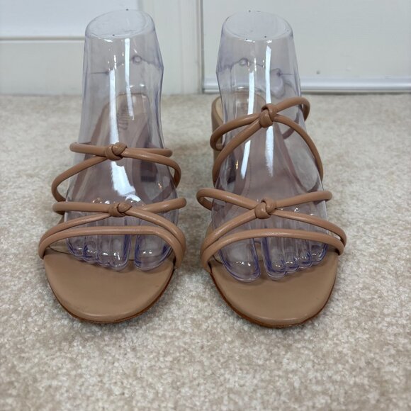 Schutz Princey Strappy Block Heel Slide Sandals Leather Size 9 - Picture 2 of 15